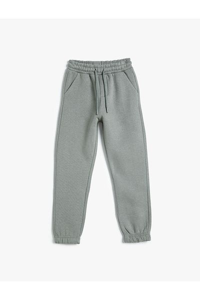 Koton Pantaloni de sport de jogger de bază, cu snur cu buzunar cu cravată în talie