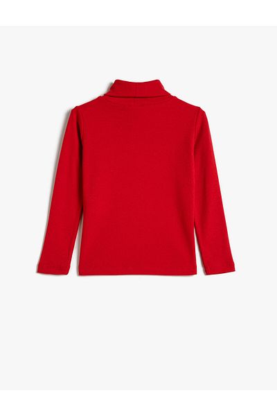 Koton Turtleneck T-Shirt Basic Long Sleeve Corduroy Cotton