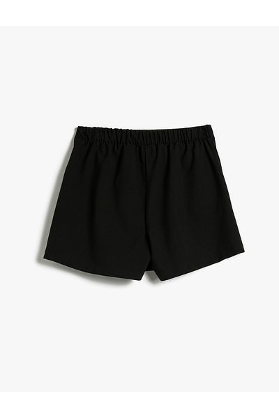 Koton Shorts Skirt Double Breasted Elastic Waist Viscose Fabric