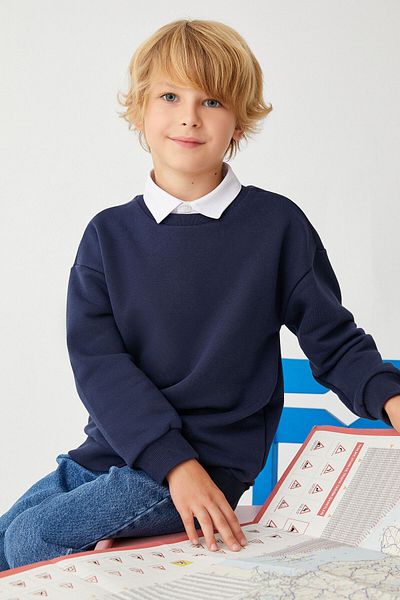 Koton Sweatshirt Basic Shirt Collar Detailed Long Sleeve