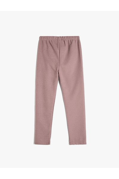Koton Basic Ribbed Leggings with Elastic Waist
