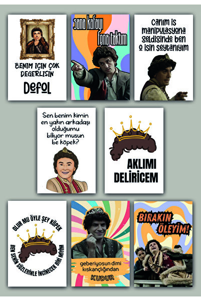 Pankart Evi مجموعة بطاقات الحافظة المكونة من 8 قطع من سلسلة PRINCE