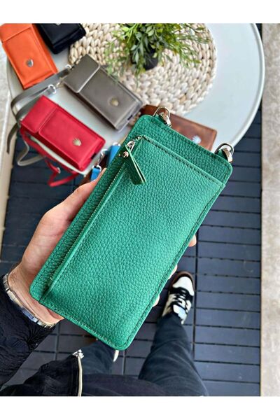 WATCHOFROYAL Luısa Yeşil Askılı Telefon Çantası