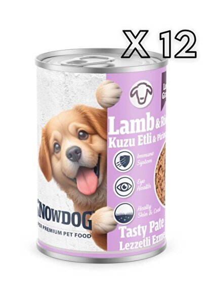 Snow Dog Premium Kıyılmış Kuzu Etli Yavru Köpek Konservesi 12 Adet*400 G