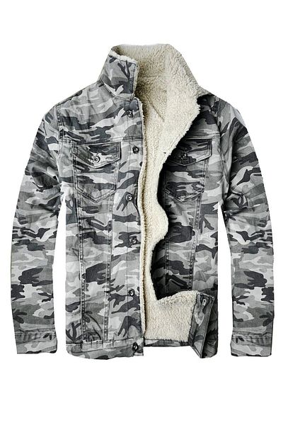 alaska the last frontier Дънково яке R.lion Slim Fit Fur Premium Denim Light Camouflage