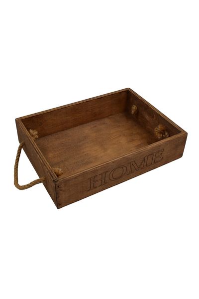 t tun's woods Home Written Natural Wood Presentation Tray Decorative Handmade Tray 30X22 cm