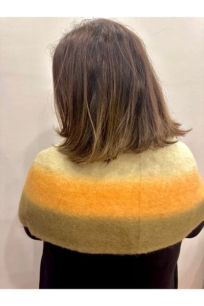 alsaccessories Yellow-Green Color Square Pattern Boucle Puff Shawl - 205X40 Cm, Scarf Length