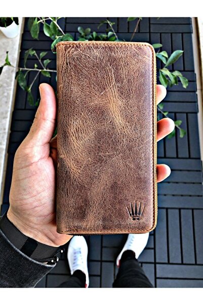 WATCHOFROYAL Leon Crazy Tan Phone Wallet