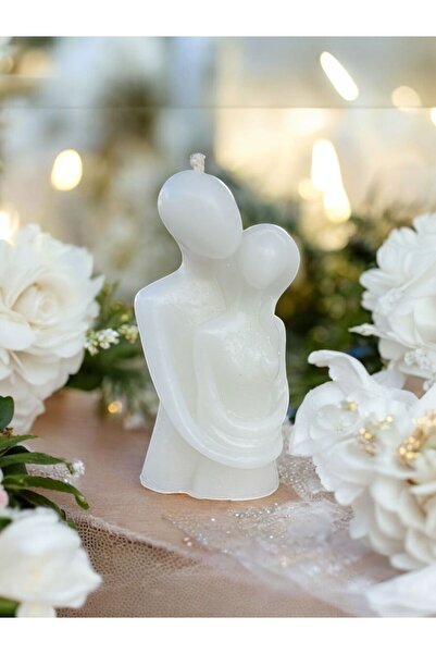 aralmini 10 Adet Süslemeli Sarılan Çift Mumlu, Nikah Şekeri, Doğum, Sünnet, D...