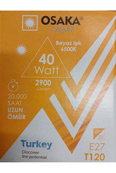 Osaka Light 40w 6500Kelvin Beyaz Işık E27 Duylu 2900 Lümen E Enerji Torç Led Ampul (DİKKAT BÜYÜK EBATLI)