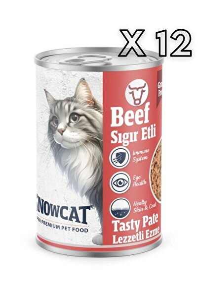 Snow Cat Premium Kıyılmış Sığır Etli Kedi Konservesi 12 Adet*400 G