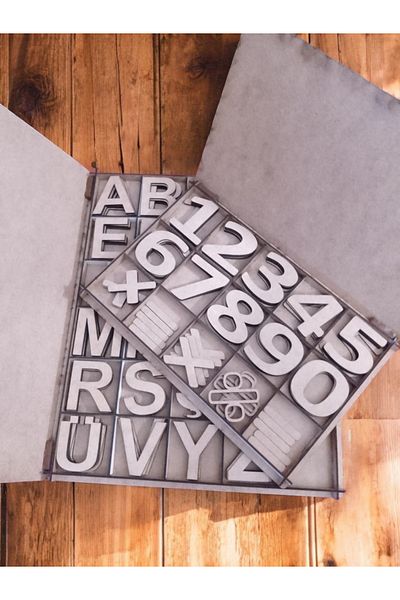 Penguen Wooden Painting Letter and Number Set.