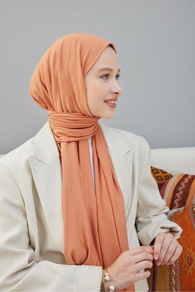 Şalland Combed Cotton Shawl Almond