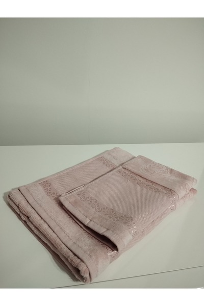 HMZ Вишивка на мереживі та канвіці - рушник без бахроми з зображенням дівчинки та мами