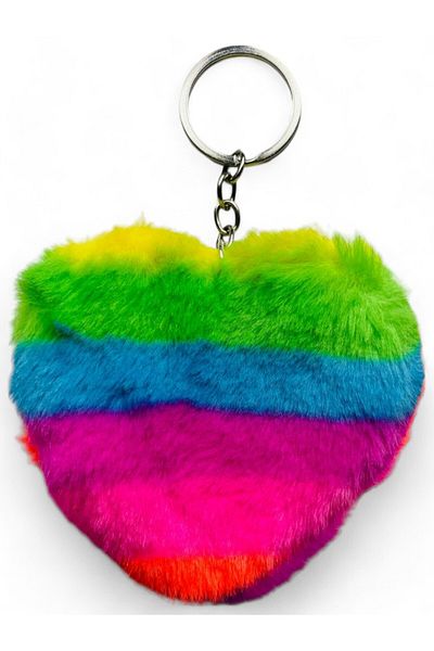GALATA GIFT Breloc inimă de pluș, pufos, moale, breloc cadou pentru iubita, accesoriu ornament pentru geantă