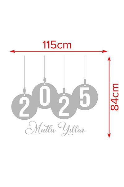 MIGNATIS 2025 Lettering Ellipse Sticker - Hanging with Rope, 115X84 Cm, Yellow