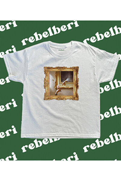 rebelberi تي شيرت Vintage Y2K Grunge Fairycore Baby - نمط إطار الورد، 100% قطن