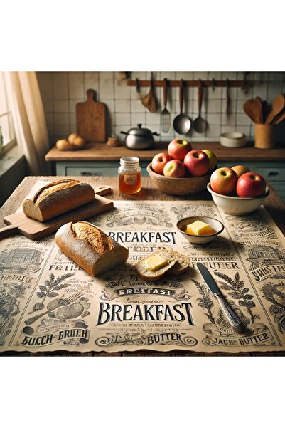 Kitchen Design Lab Vintage Desenli Breakfast Kahvaltı Servis Ve Sunum Kağıdı ...