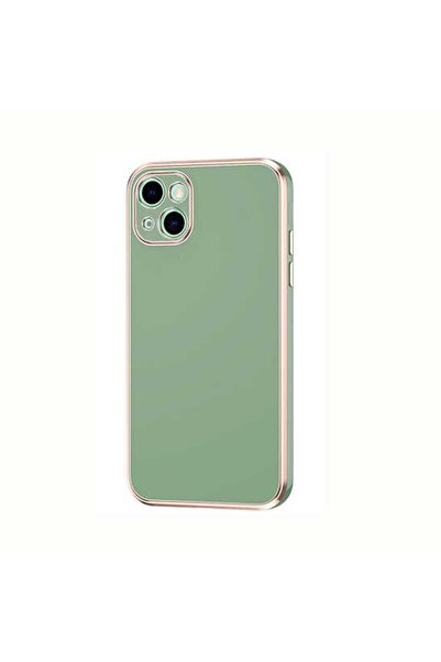 noktaks Compatible for iPhone 13 - Case Bright Color Bark Silicone Cover - Light Green - T20601