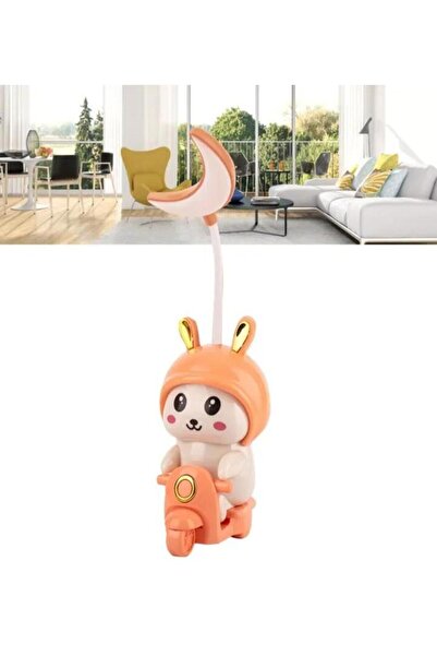 online store Sevimli Tavşan Figürlü Kalem Traşlı Led Işıklı Şarjlı Çocuk Gece Lambası Hediye Masa Lambası