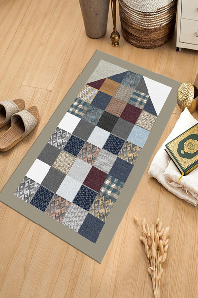 Viyana Home Digital Printed Non-Slip Base Washable Dowry Gift Prayer Mat Prayer Rug