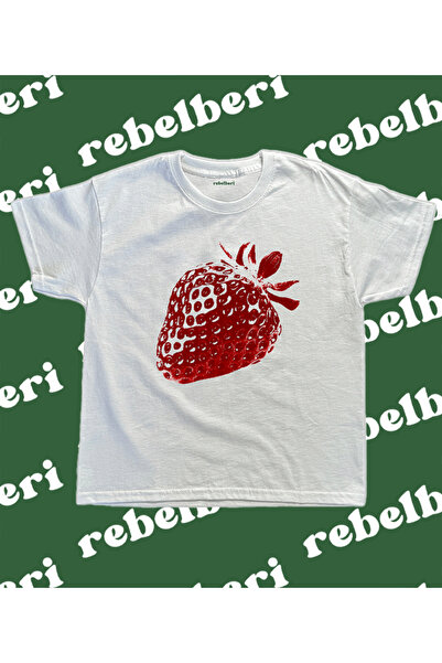 rebelberi Tricou pentru copii Y2K Grunge Fairycore - Cu model de căpșuni, 100...