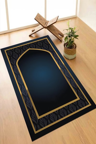 Viyana Home Digital Printed Non-Slip Base Washable Dowry Gift Prayer Mat Prayer Rug