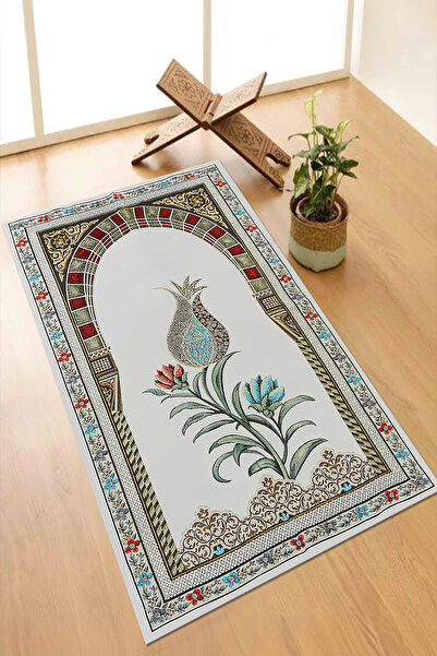 Viyana Home Digital Printed Non-Slip Base Washable Dowry Gift Prayer Mat Prayer Rug