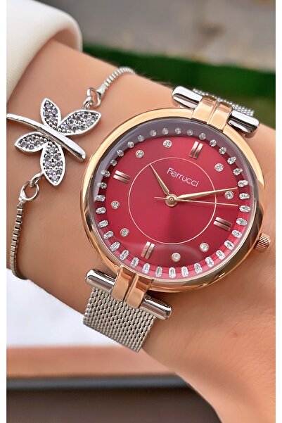 Ferrucci Ferruci Marka Rose Gümüş Renk Çelik Kordon 2 Yıl Garantili Kadın Kol...