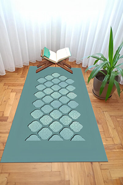 Viyana Home Digital Printed Non-Slip Base Washable Dowry Prayer Mat Prayer Mat