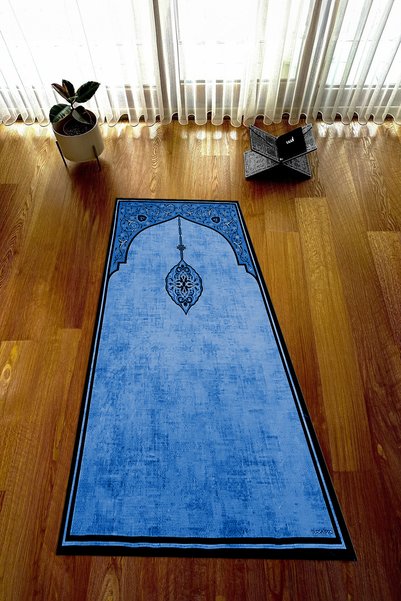 Viyana Home Digital Printed Non-Slip Base Washable Dowry Gift Prayer Mat Prayer Rug