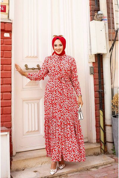 Zeynep Butik Ayşe Akay Women's Hijab Seasonal Viscose Dress 1328