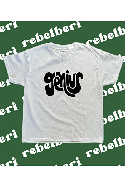 rebelberi Tricou pentru bebeluși Genius Written Y2K Grunge Fairycore 100% bumbac