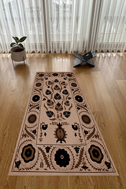 Viyana Home قاعدة سجادة صلاة مطبوعة رقمية غير قابلة للانزلاق وقابلة للغسل