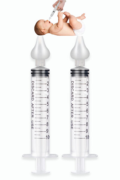 Hombak Bebek Burun Şırıngası 2'li Burun Temizleme Kiti Silikon Uçlu Burun Naz...