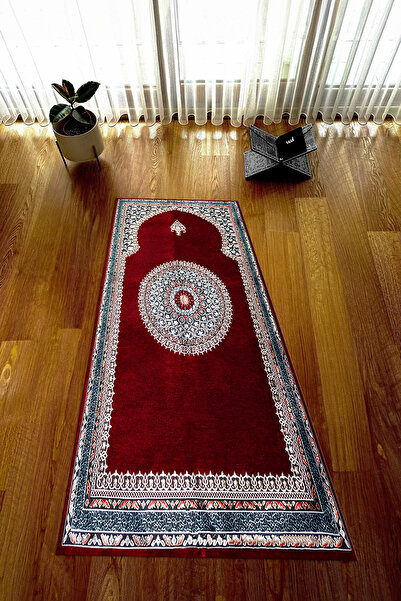 Viyana Home Digital Printed Non-Slip Base Washable Dowry Gift Prayer Mat Prayer Rug