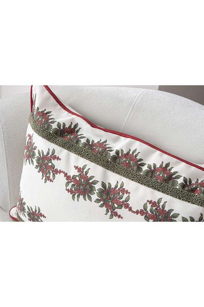 SWITA Kokina Premium Series - Punch Embroidered Single Decorative Throw Pillow Cover 35X50