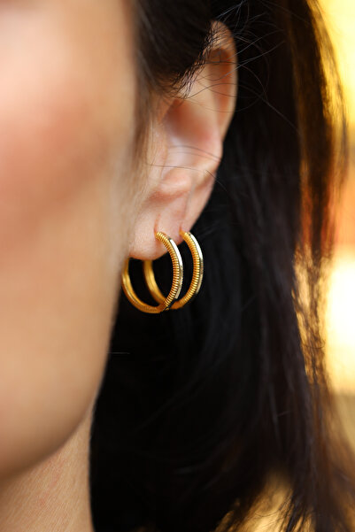 Yenigün Kuyumculuk 14 Ayar Altın Ajda Halka Küpe