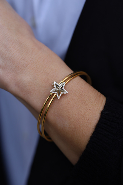 Yenigün Kuyumculuk 14 Ayar Altın Ema Taşlı Yıldız Modeli Ajda Ve Kolye Charm