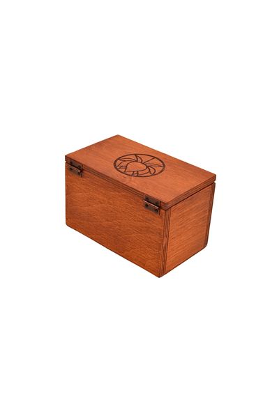t tun's woods Mini Wooden Box Lotus Carved Tarot Box 18cm X 11cm Width, 10cm Height