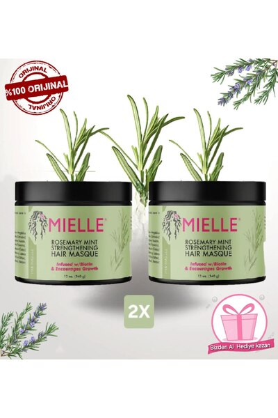 MIELLE Rosemary Mint Strengthening Hair Masque 2Li Güçlendirici Yoğn Bakım