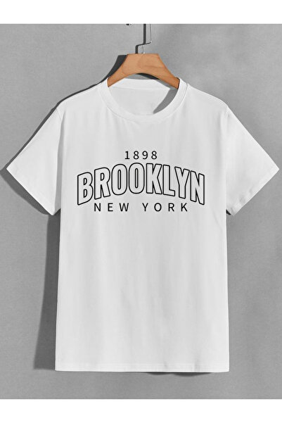 BBS تي شيرت بروكلين 1898 NW مطبوع عليه شعار