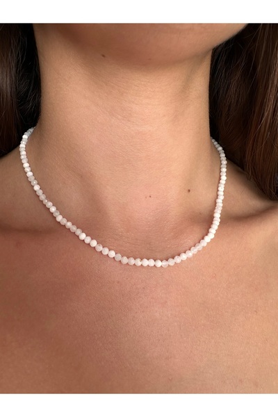 Hazeran accessories Gerçek Ay Taşı Minimal Kolye