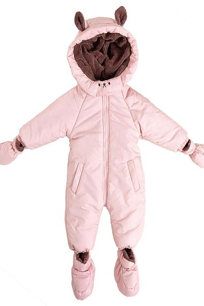 PODİUM GİYİM Special Series New Season Basic Baby Girl Romper with Rabbit Ears Booties/ Gloves- Astronaut Jumpsuit