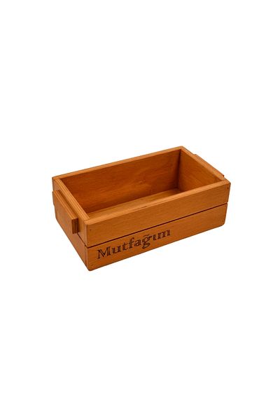 t tun's woods Beech Wood My Kitchen Written Decorative Organizer 25X14Cm Multi-Purpose Organizer