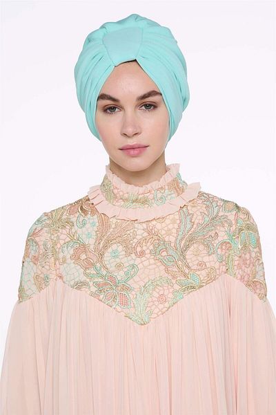 miha Hicran Önal Turquoise Handle Designed Bonnet