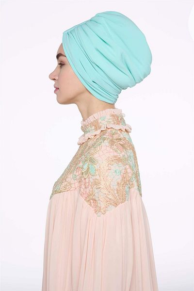 miha Hicran Önal Turquoise Handle Designed Bonnet