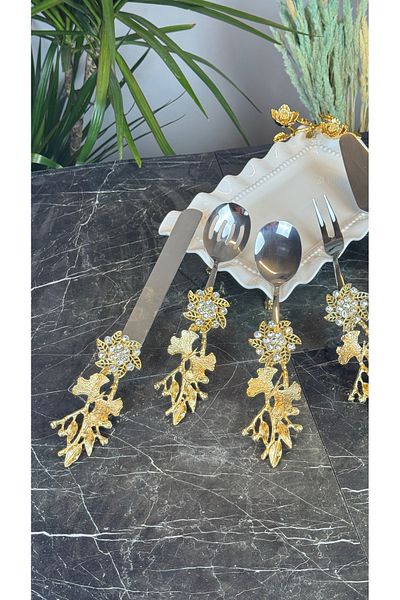 MAY HOME Gold Bron 5 Piece Service Set