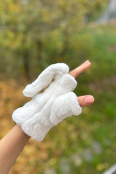 novon Premium Plush Gloves with Cute Cat Design and Fur Cover Buttons Inside