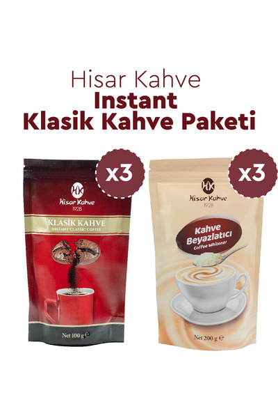 Instant Klasik Kahve Paketi (100gx3 Klasik Kahve, 200gx3 Kahve Beyazlatıcı)